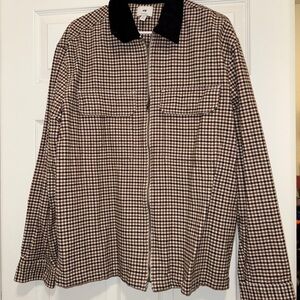 H&M Brown and Black Checkered Jacket